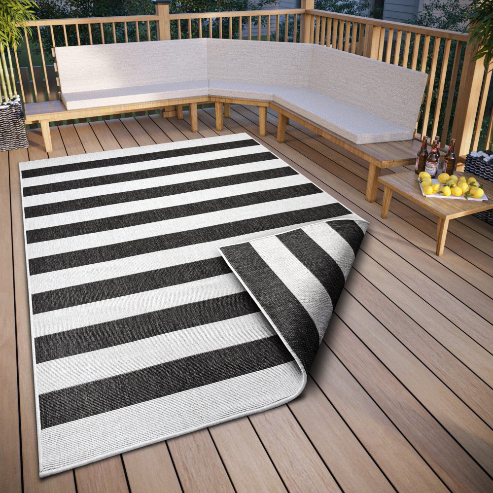 andas Teppich »Alan«, rechteckig, 5 mm Höhe, In- und Outdoor geeignet, Wendeteppich, Wohnzimmer