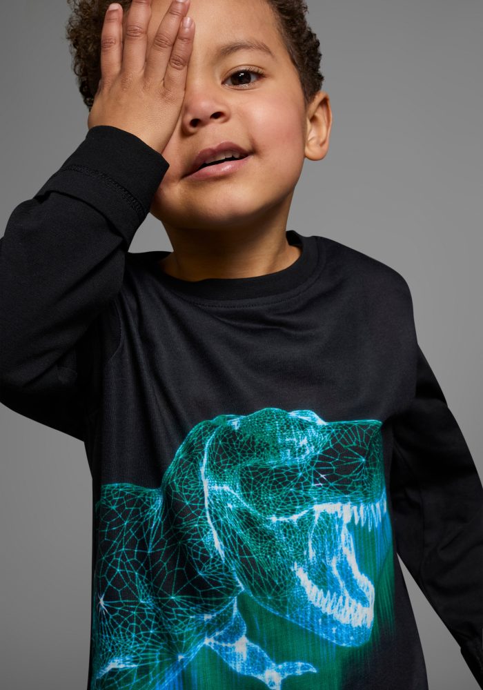 KIDSWORLD Langarmshirt »GREEN DINO«, Fotodruck