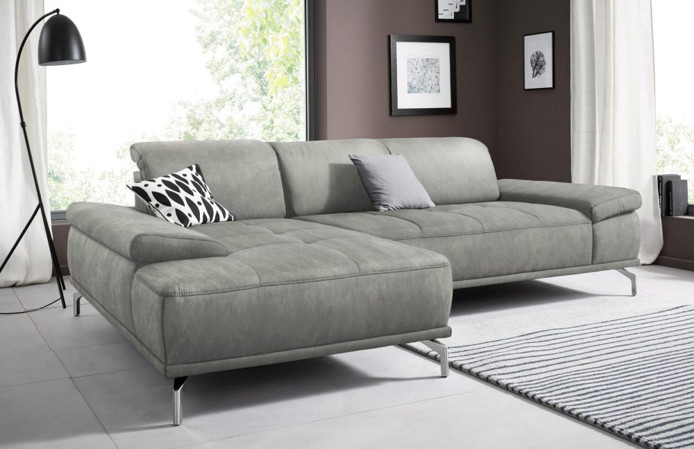 Places of Style Ecksofa »Caluna«, mit Sitztiefen- und Kopfteilverstellung