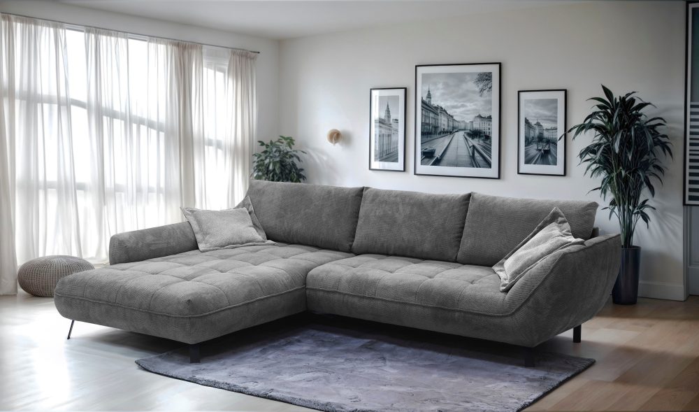 exxpo - sofa fashion Ecksofa »Biarritz modern und elegantes Mega Sofa mit tollem Sitzkomfort, L-Form«, XXL? Longchair Ecke in hochwertiger Verarbeitung, Stellmasse 324x203cm