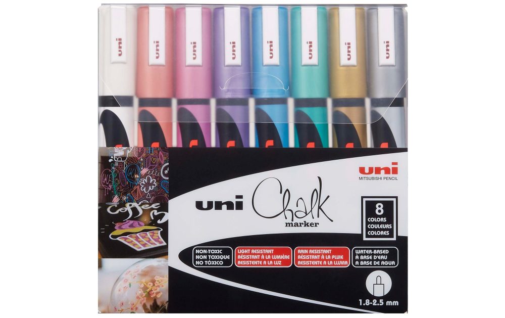 uni-ball Chalk Marker 1.8-2.5mm METALLIC 8 Stk