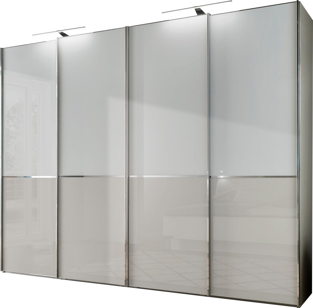 WIEMANN Schwebetürenschrank »Shanghai«, mit Panorama-Tür und Glasfront