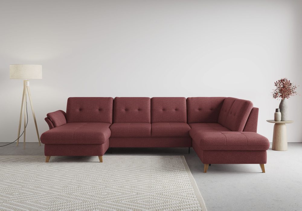 sit&more Wohnlandschaft »Göteborg«, inklusive Sitztiefenverstellung und Federkern, wahlweise mit Bettfunktion und Bettkasten