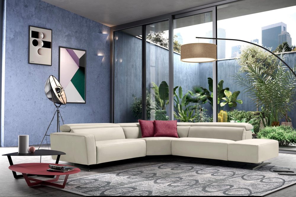 Egoitaliano Ecksofa »Stefanie«, mit Relaxfunktion und verstellbaren Kopfteilelementen