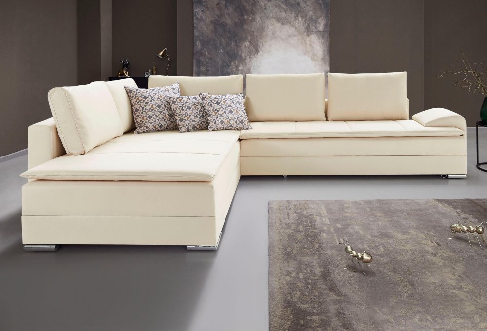 INOSIGN Ecksofa, mit Bettfunktion 180 cm, Dauerschlaffunktion