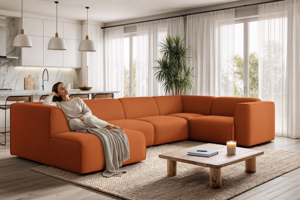 COUCH? Wohnlandschaft »Fettes Polster«, Modulsofa Set, Module einzeln für individuelle Zusammenstellung s. 