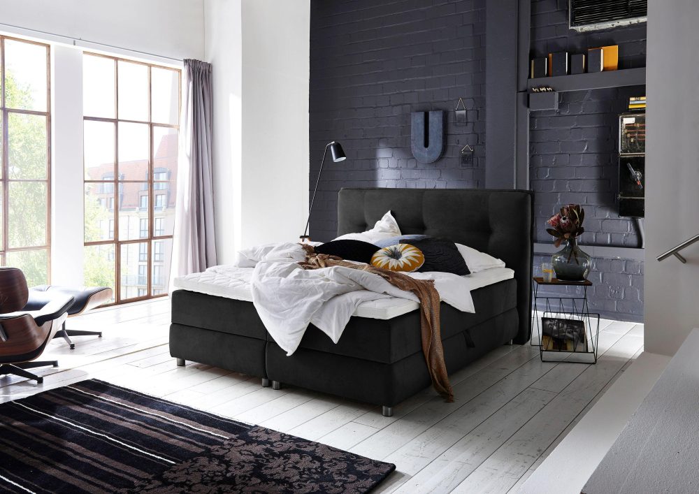 ATLANTIC home collection Boxspringbett, mit Bettkasten und Topper
