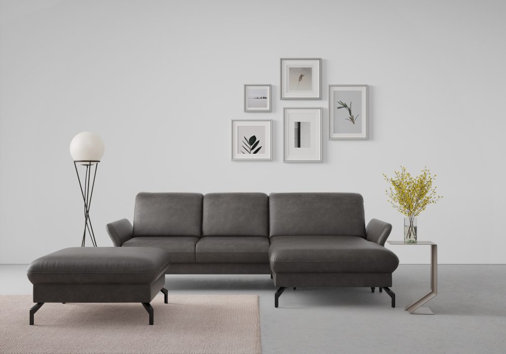 sit&more Ecksofa »Fashion«, wahlweise mit Kopfteilverstellung und Vorziehsitz, motorisch