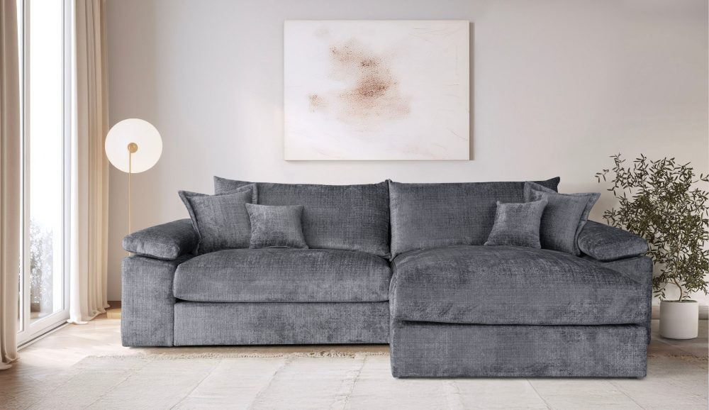 Home affaire Ecksofa »Soft&Cosy XXL L-Form - Breite 303 cm«, Mega-Sofa, Cord oder Chenille-Struktur, Federkern-Polsterung