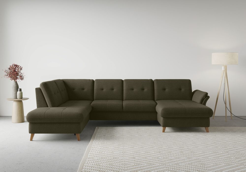 sit&more Wohnlandschaft »Göteborg«, inklusive Sitztiefenverstellung und Federkern, wahlweise mit Bettfunktion und Bettkasten