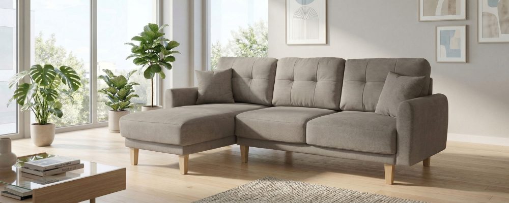 Home affaire Ecksofa »Triplo«, wahlweise mit Bettfunktion und Bettkasten, Zierkissen