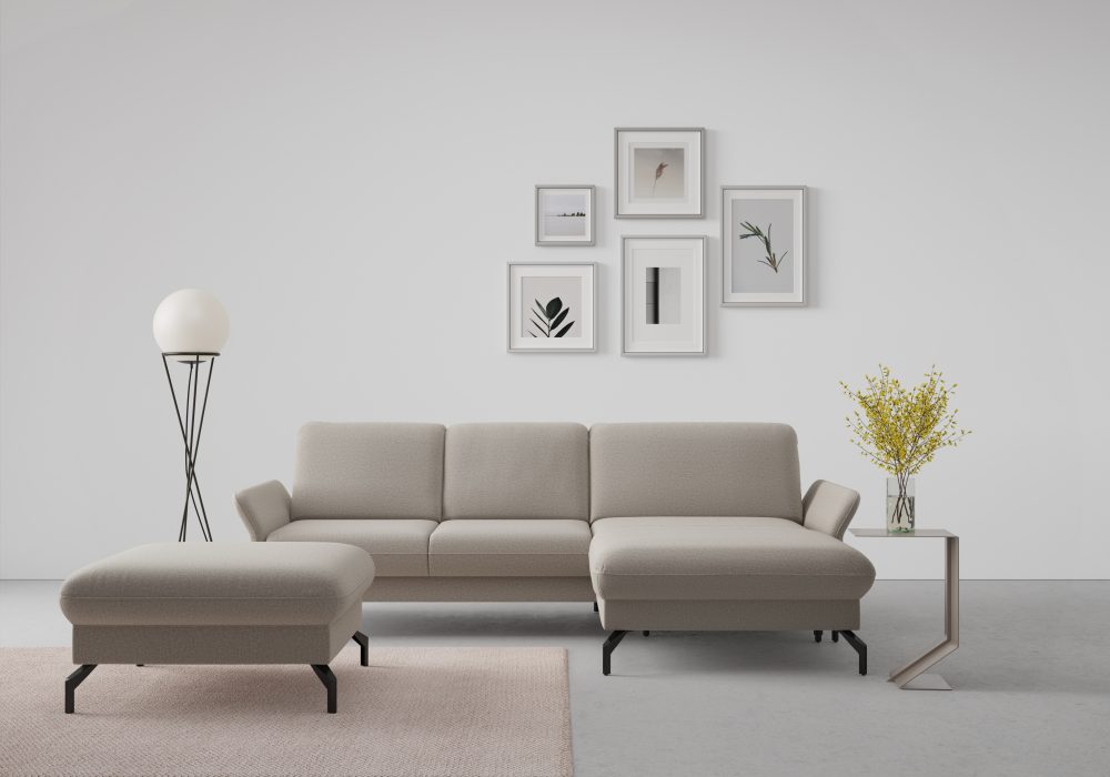 sit&more Ecksofa »Fashion«, wahlweise mit Kopfteilverstellung und Vorziehsitz, motorisch