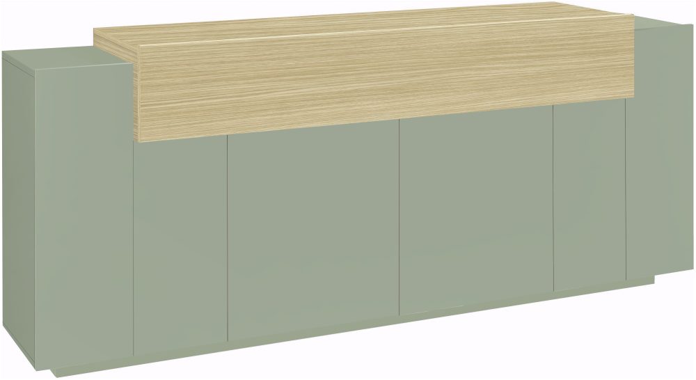 INOSIGN Sideboard »Coro, Kommode, Schrank, Kredenz, grifflos mit Einlegeböden« 1 Klappe,4 Türen, Doppeltiefe, B/T/H 200x45x85,6cm