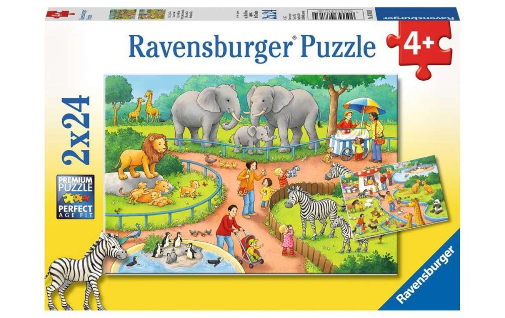 Ravensburger 2 X 24 Teile Ein Tag im Zoo