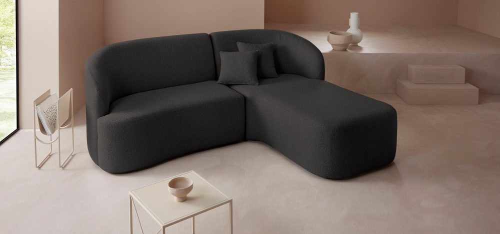 LeGer Home by Lena Gercke Ecksofa »Dilara«, gerundete Rückenlehne und Front, in 3 Bezugsqualitäten, auch in Bezugsqualität Bouclé