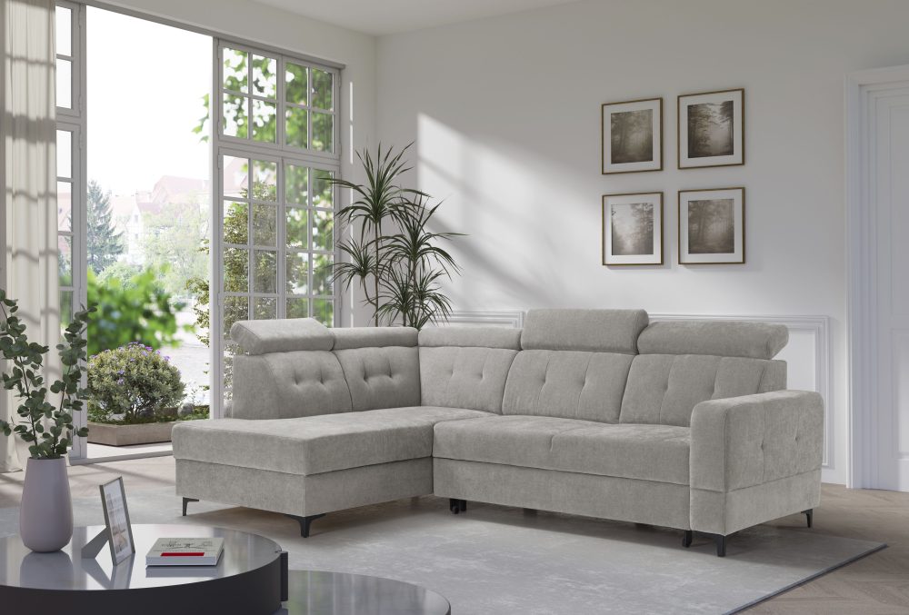 exxpo - sofa fashion Ecksofa »Monte, Kopfteile verstellbar, optional mit Bettfunktion & Bettkasten« L- Form, mit Kopfteilverstellung, optional Bettfunktion und Bettkasten