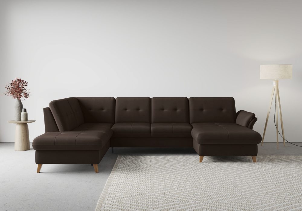 sit&more Wohnlandschaft »Göteborg«, inklusive Sitztiefenverstellung und Federkern, wahlweise mit Bettfunktion und Bettkasten