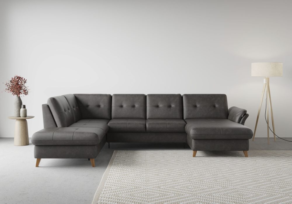 sit&more Wohnlandschaft »Göteborg«, inklusive Sitztiefenverstellung und Federkern, wahlweise mit Bettfunktion und Bettkasten