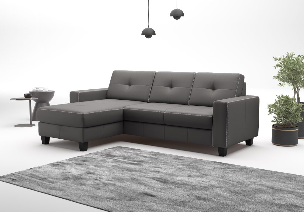 PLACES OF STYLE Ecksofa »Varese« wahlweise mit Bettfunktion und Bettkasten