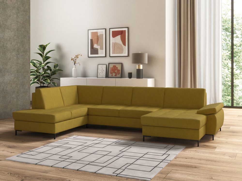 DOMO collection Wohnlandschaft »Capelo«, mit Armteilverstellung, wahlweise mit Bettfunktion, inklusive Federkern
