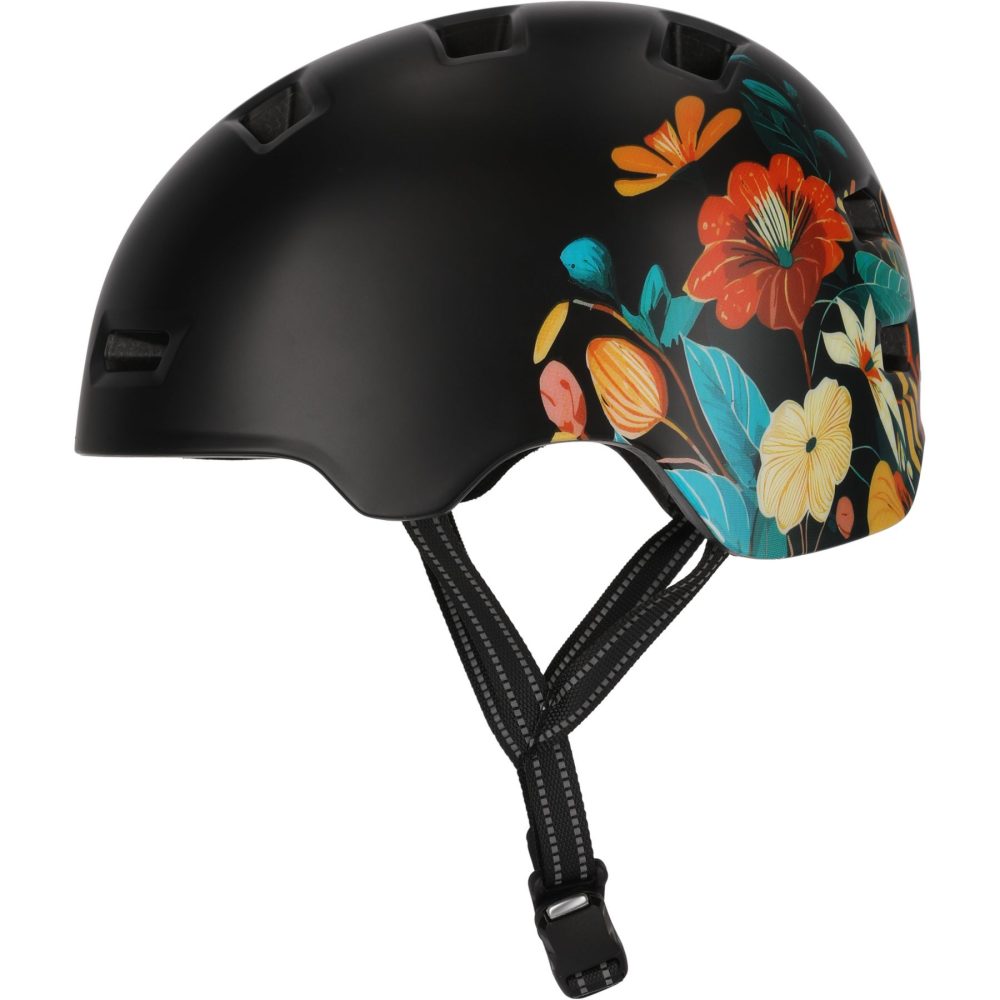 Crazy Safety Rampage Flower, Fahrradhelm, orange