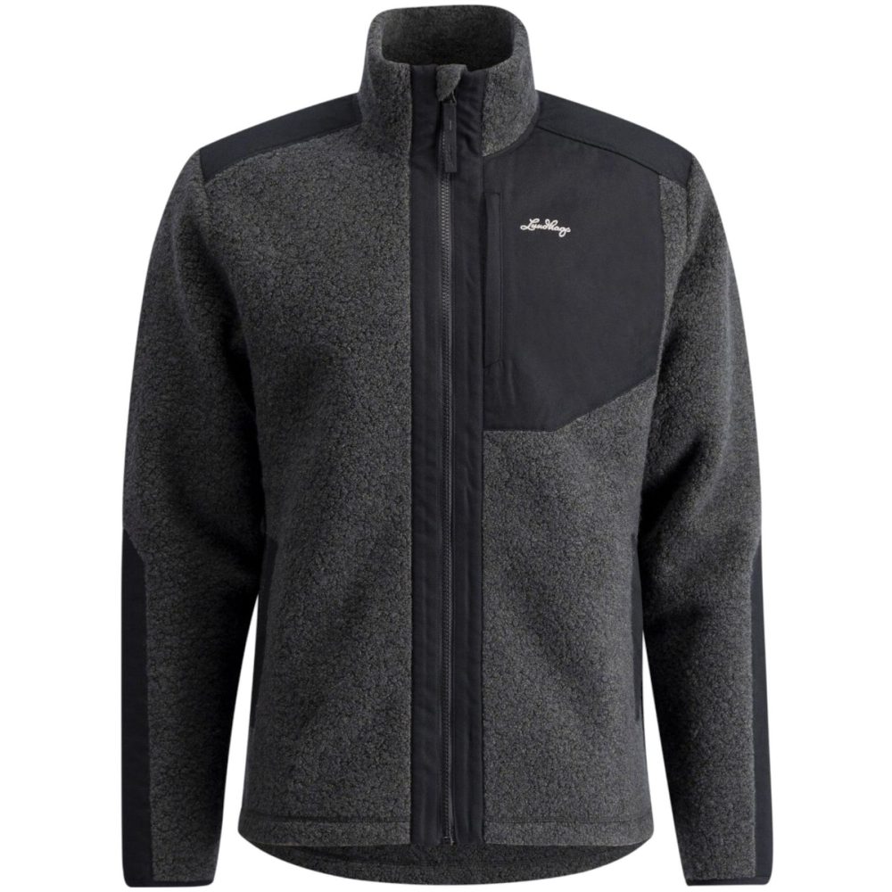Lundhags Saruk Wool Pile Mid Full Zip, Midlayer, Herren, Grau