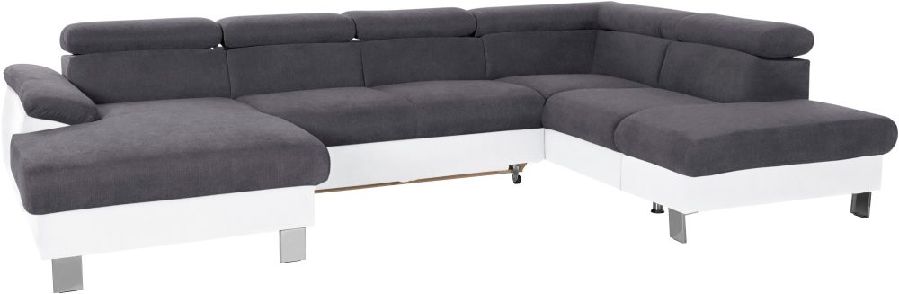 COTTA Wohnlandschaft »Komaris«, inklusive Kopfteilverstellung, wahlweise mit Bettfunktion und RGB-LED