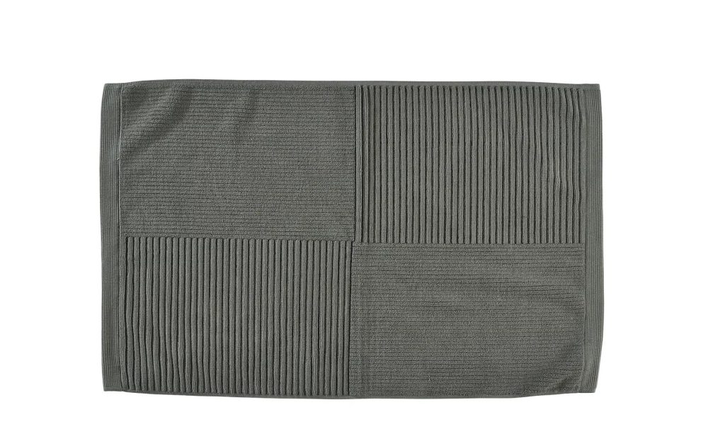 Badteppich Grün Baumwolle B 80 cm
