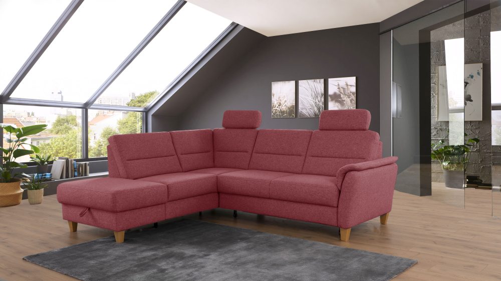 Home affaire Ecksofa »Palmera«, Federkern, wahlweise mit Bettfunktion und mit/ohne Stauraum