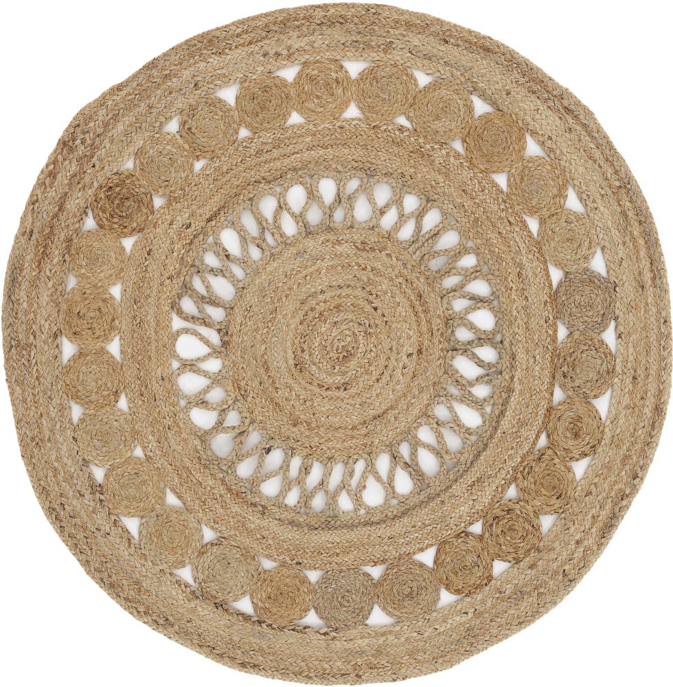 carpetfine Teppich »Juteteppich Ella«, rund, 5 mm Höhe