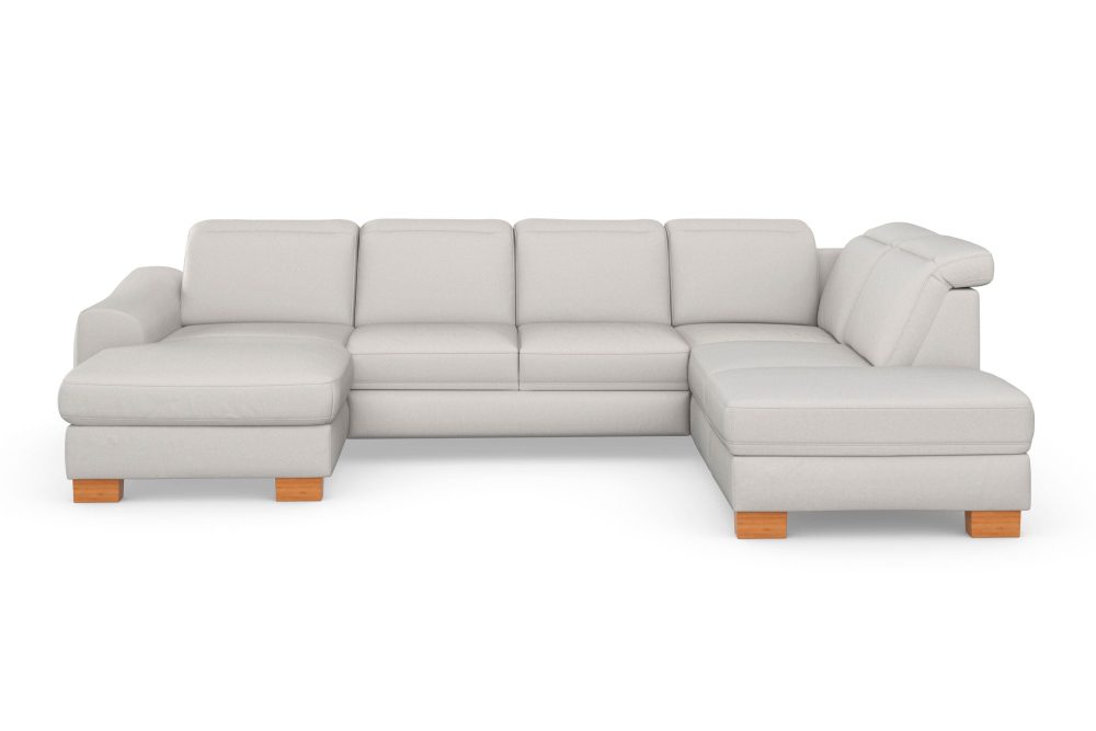 sit&more Wohnlandschaft »Durness«, mit Federkern und hochwertigen Massivholzfüssen, wahlweise mit Kopfteilverstellung, optional mit Bettfunktion und Stauraum