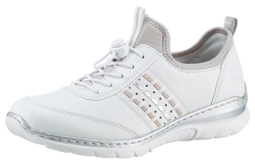 Rieker Damen Slipper Weiss