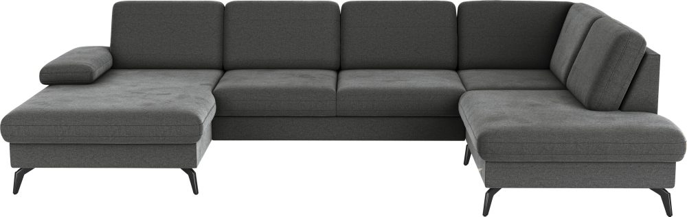 sit&more Wohnlandschaft »Morris U-Form inkl. Sitztiefenverstellung«, wahlweise mit Bettfunktion, Bettkasten und Armteilverstellung