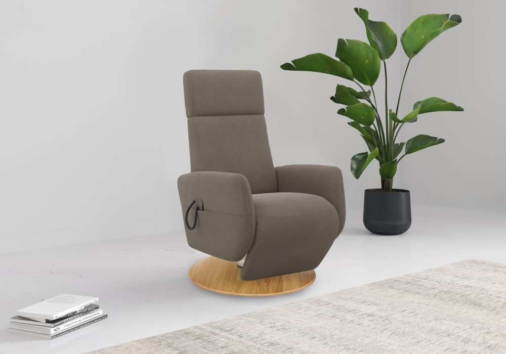 Home affaire TV-Sessel »Rochelle, inkl. Kopfteilverstellung & 360° Drehfunktion« 1 Stk. tlg. TV-Sessel mit Drehfunktion 360 Grad
