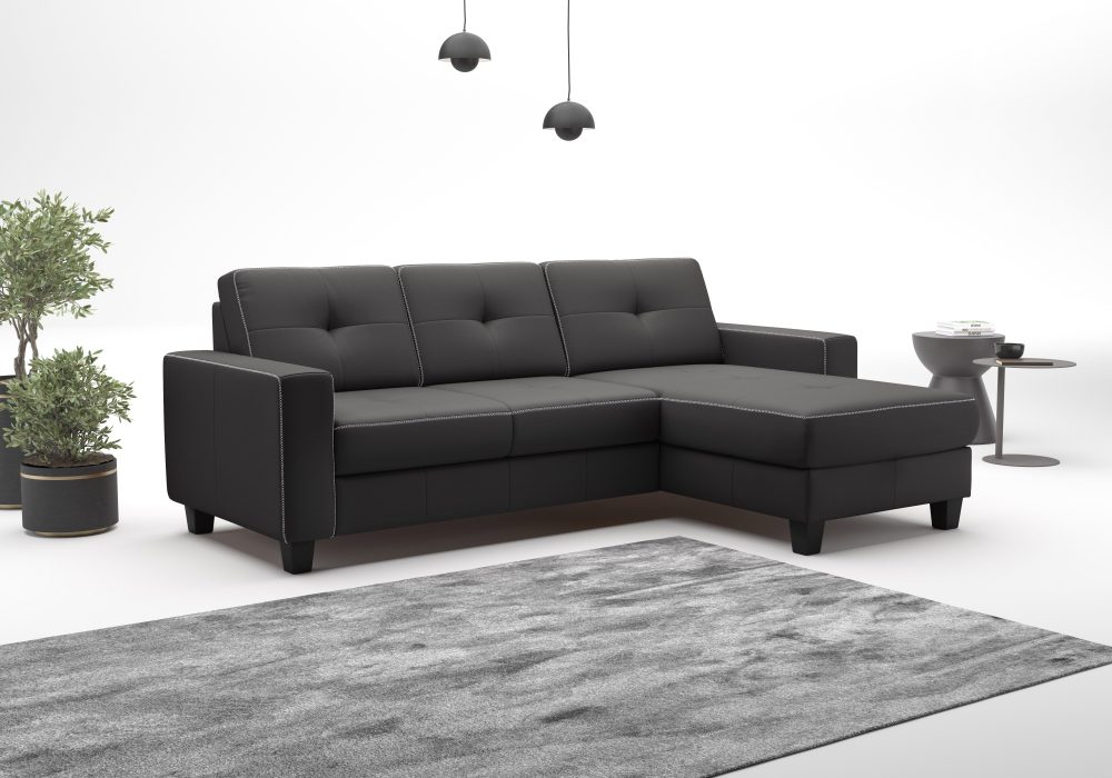 PLACES OF STYLE Ecksofa »Varese« wahlweise mit Bettfunktion und Bettkasten