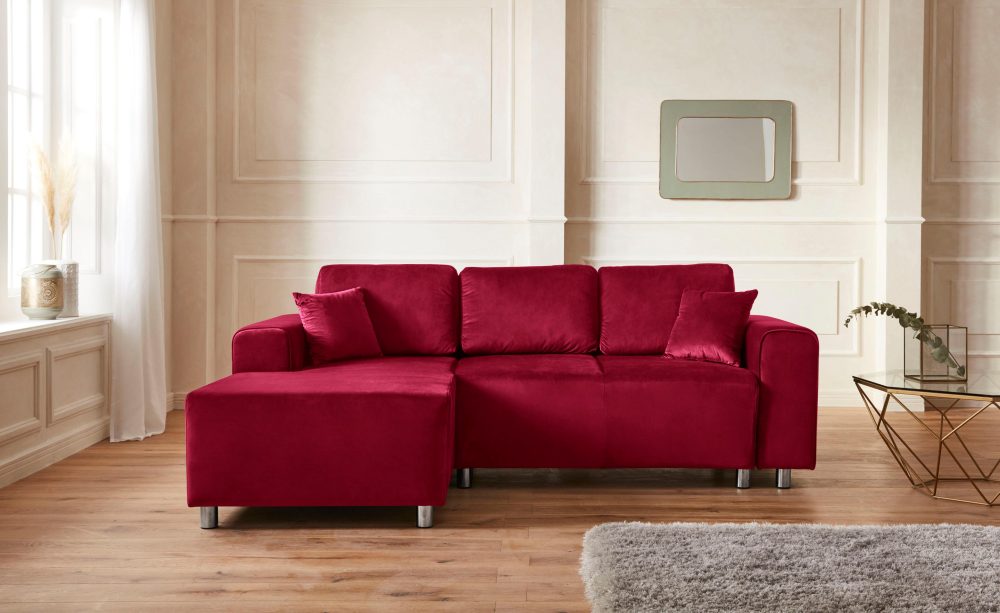 Guido Maria Kretschmer Home&Living Ecksofa »Györ«, wahlweise mit Bettfunktion und Bettkasten incl. 2 Zierkissen, democratichome Edition
