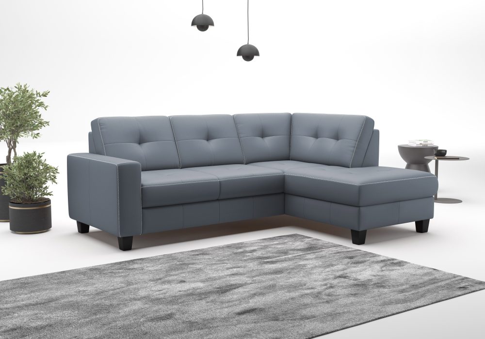 PLACES OF STYLE Ecksofa »Varese« wahlweise mit Bettfunktion und Bettkasten