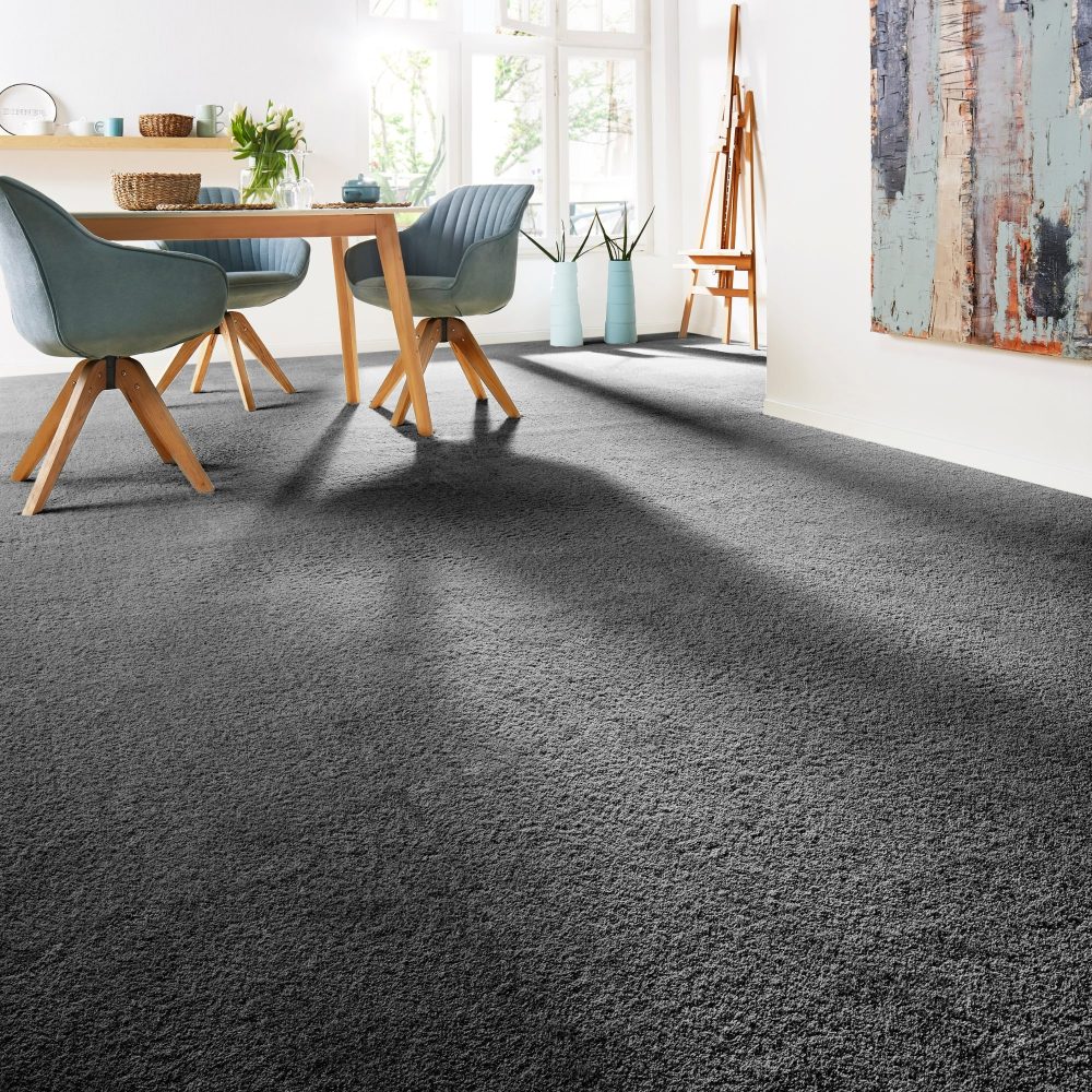 Andiamo Teppichboden »Velours Softness«, rechteckig, Uni Farben, Breite 400 cm, besonders weich, Wohnzimmer, Schlafzimmer