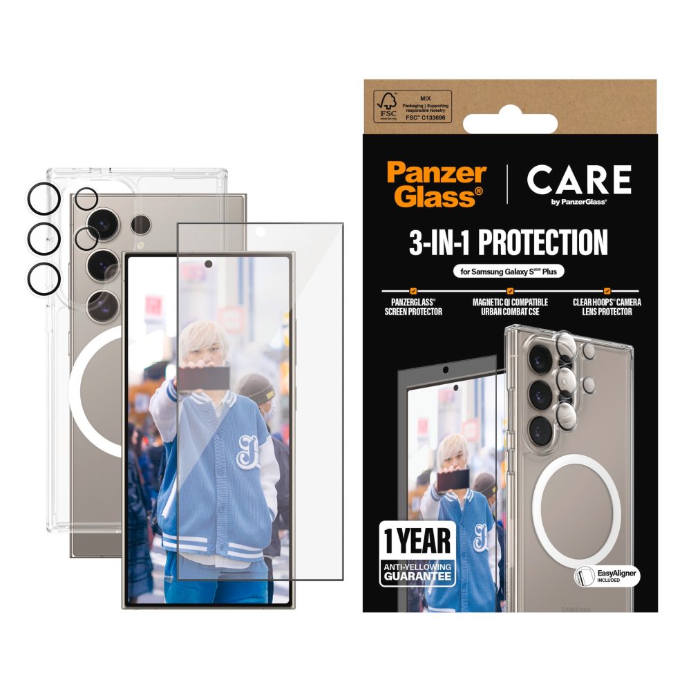 CARE by PanzerGlass Schutzfolie »3-in-1 UWF Galaxy S25 Ultra«