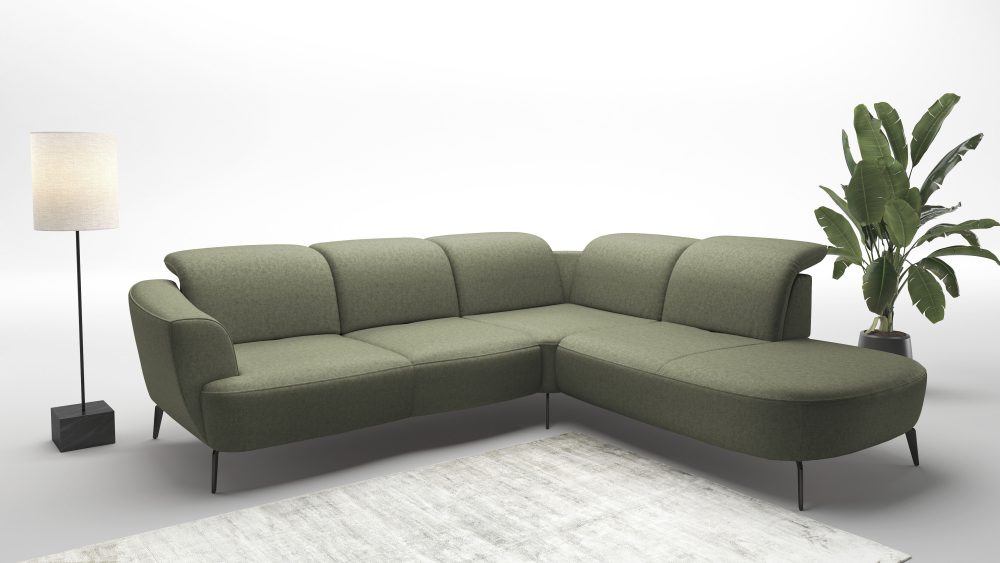 SIT&MORE, sit&more Ecksofa »Zoe«, ink.Sitztiefenverstellung, wahlweise mit Kopfteilverstellung