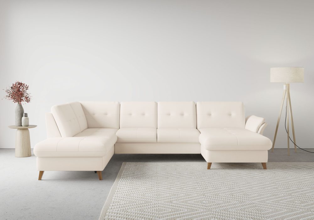 sit&more Wohnlandschaft »Göteborg«, inklusive Sitztiefenverstellung und Federkern, wahlweise mit Bettfunktion und Bettkasten