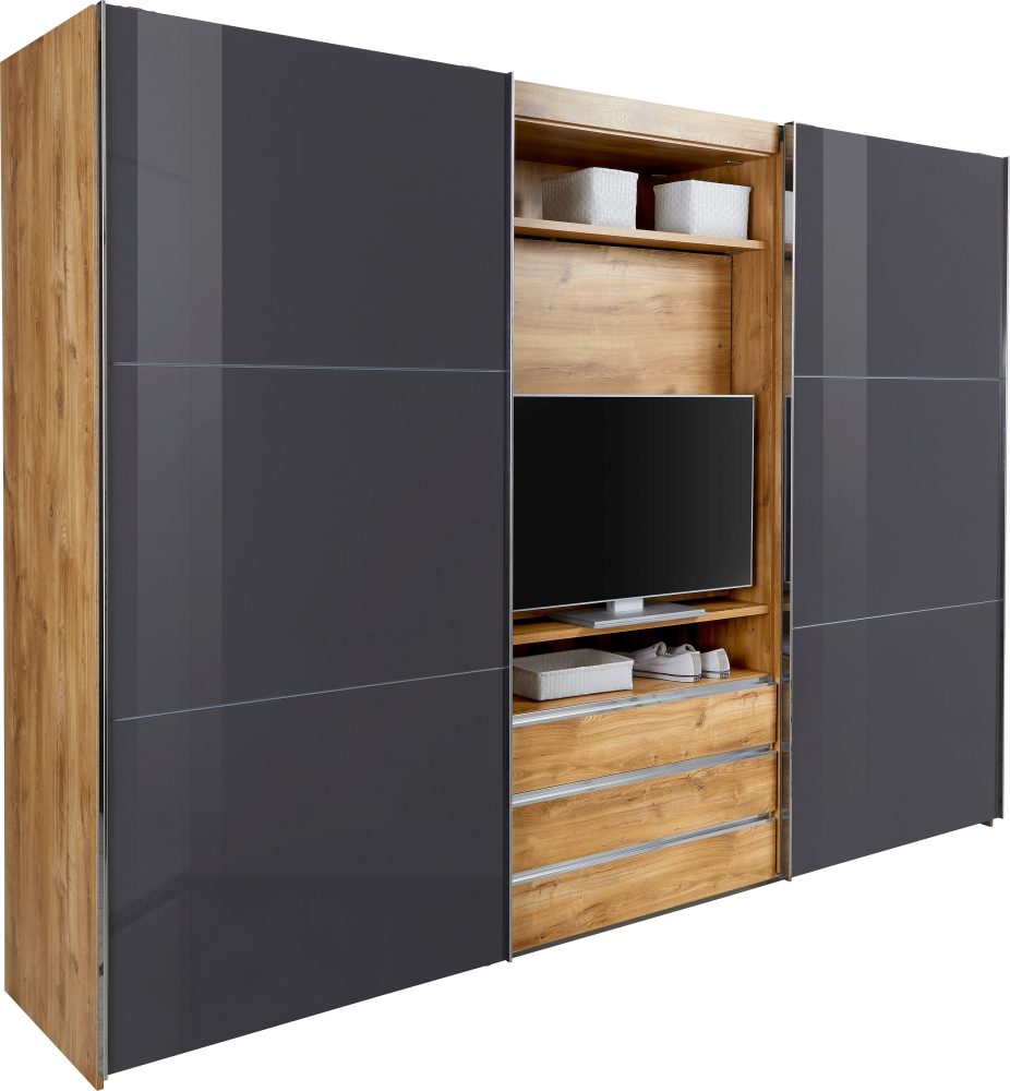 home24 Schwebetuerenschrank Magic Glas II