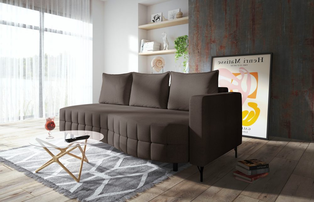 exxpo - sofa fashion Loungesofa, Schlafsofa mit Bettfunktion und Bettkasten, komfortabler Federkern