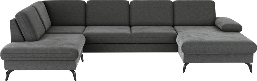sit&more Wohnlandschaft »Morris U-Form inkl. Sitztiefenverstellung«, wahlweise mit Bettfunktion, Bettkasten und Armteilverstellung
