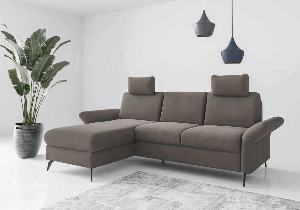 Home affaire Ecksofa »Rochelle«, wahlweise mit Bettfunktion, Bettkasten und Armteilverstellung