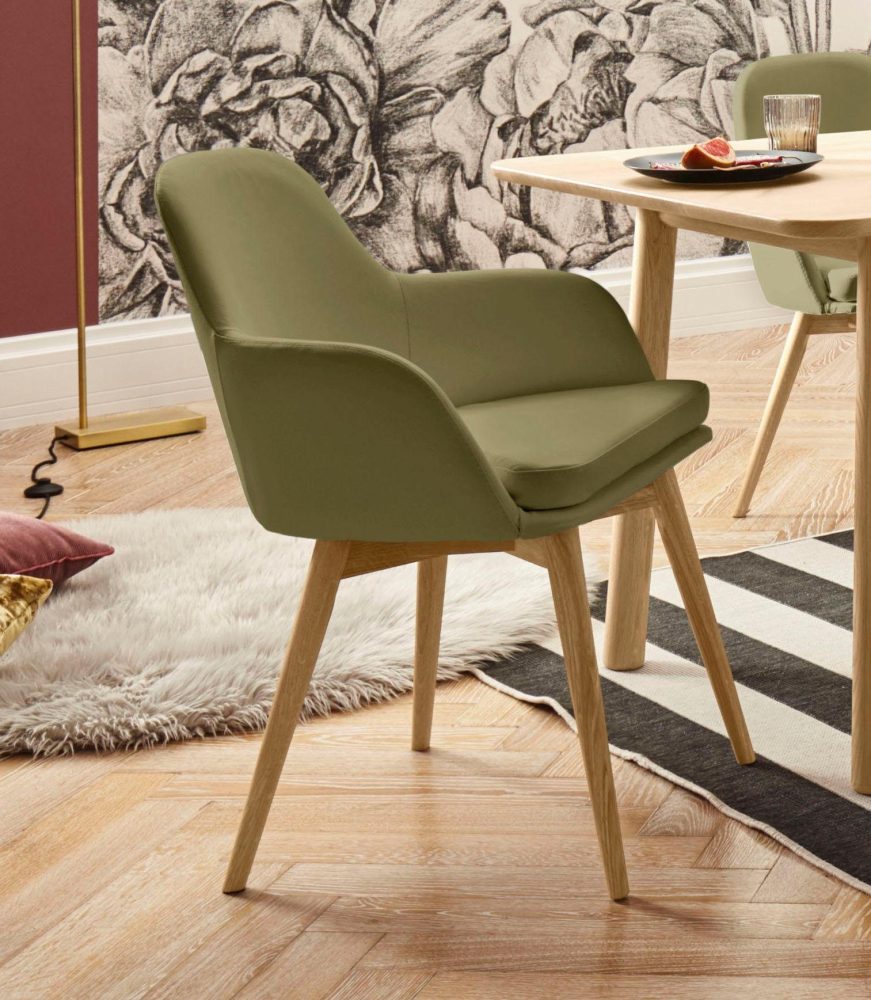 Premium collection by Home affaire Armlehnstuhl »Livry«, (Set), 2 St., NaturLEDER®, Polsterstuhl, Schalenstuhl