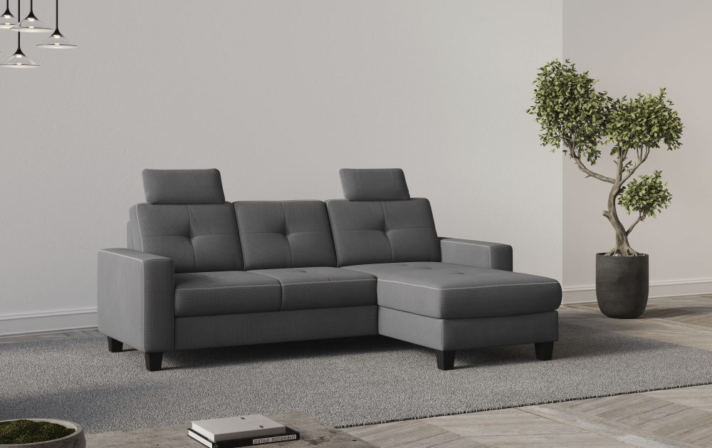 Places of Style Ecksofa »Varese«, wahlweise mit Bettfunktion und Bettkasten