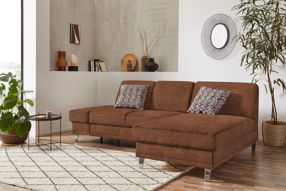 sit&more Ecksofa »Clio V«, wahlweise mit Bettfunktion oder Vorziehsitz und Bettkasten, Inklusive Federkern