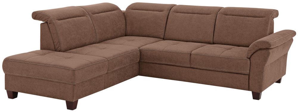 Premium collection by Home affaire Ecksofa »Solvei«, mit Ottomanenabschluss und Sitztiefenverstellung, wahlweise auch mit Kopfteilverstellung und Bettfunktion, Federkern