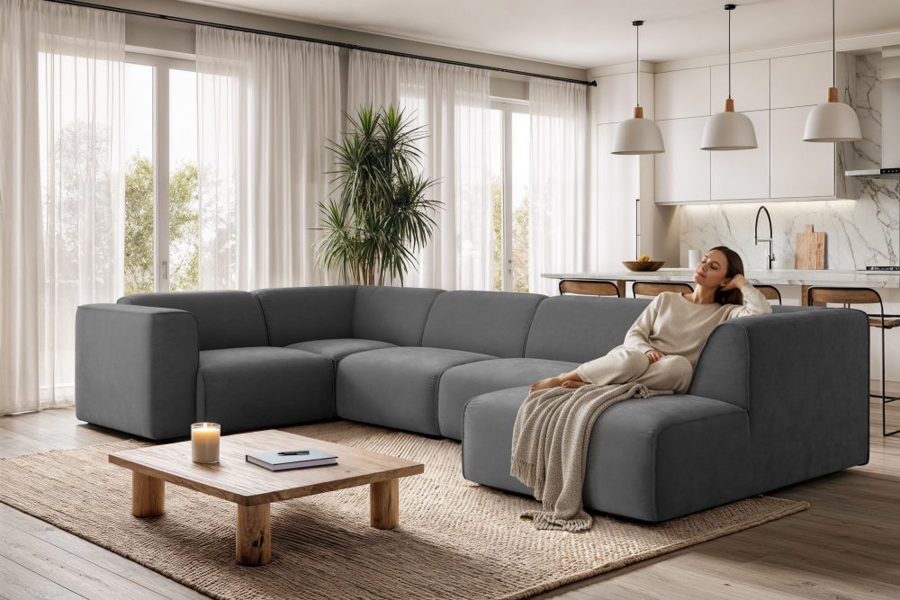 COUCH? Wohnlandschaft »Fettes Polster«, Modulsofa Set, Module einzeln für individuelle Zusammenstellung s. 